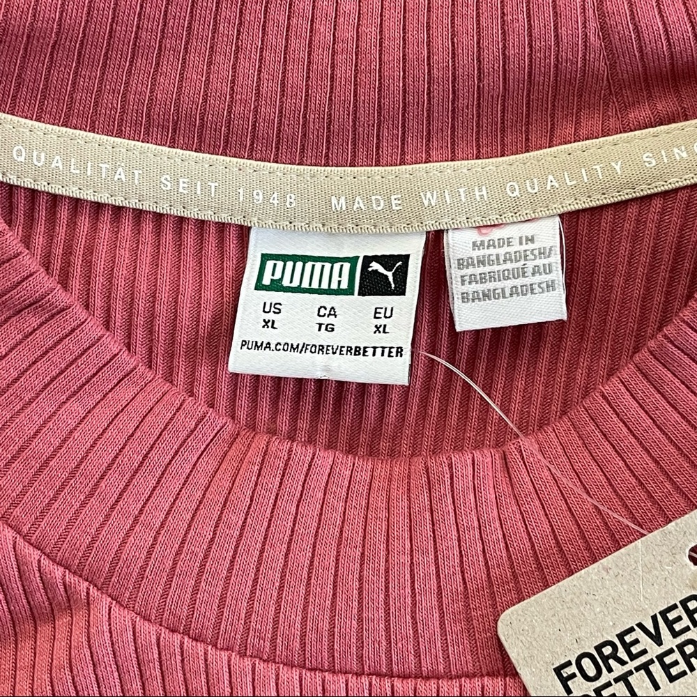 NWT Puma Team Ribbed Crop LS Top - Picture 9 of 10